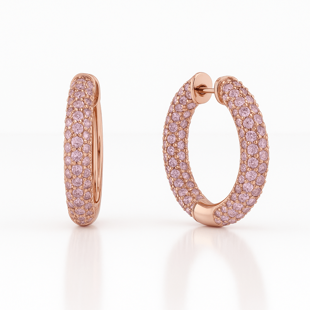 Pink Sapphire Hoops - Ministry of Gems®EarringsMinistry of Gems®