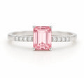 Pink Tourmaline Baguette Ring, White Gold - Ministry of Gems®RingMinistry of Gems®