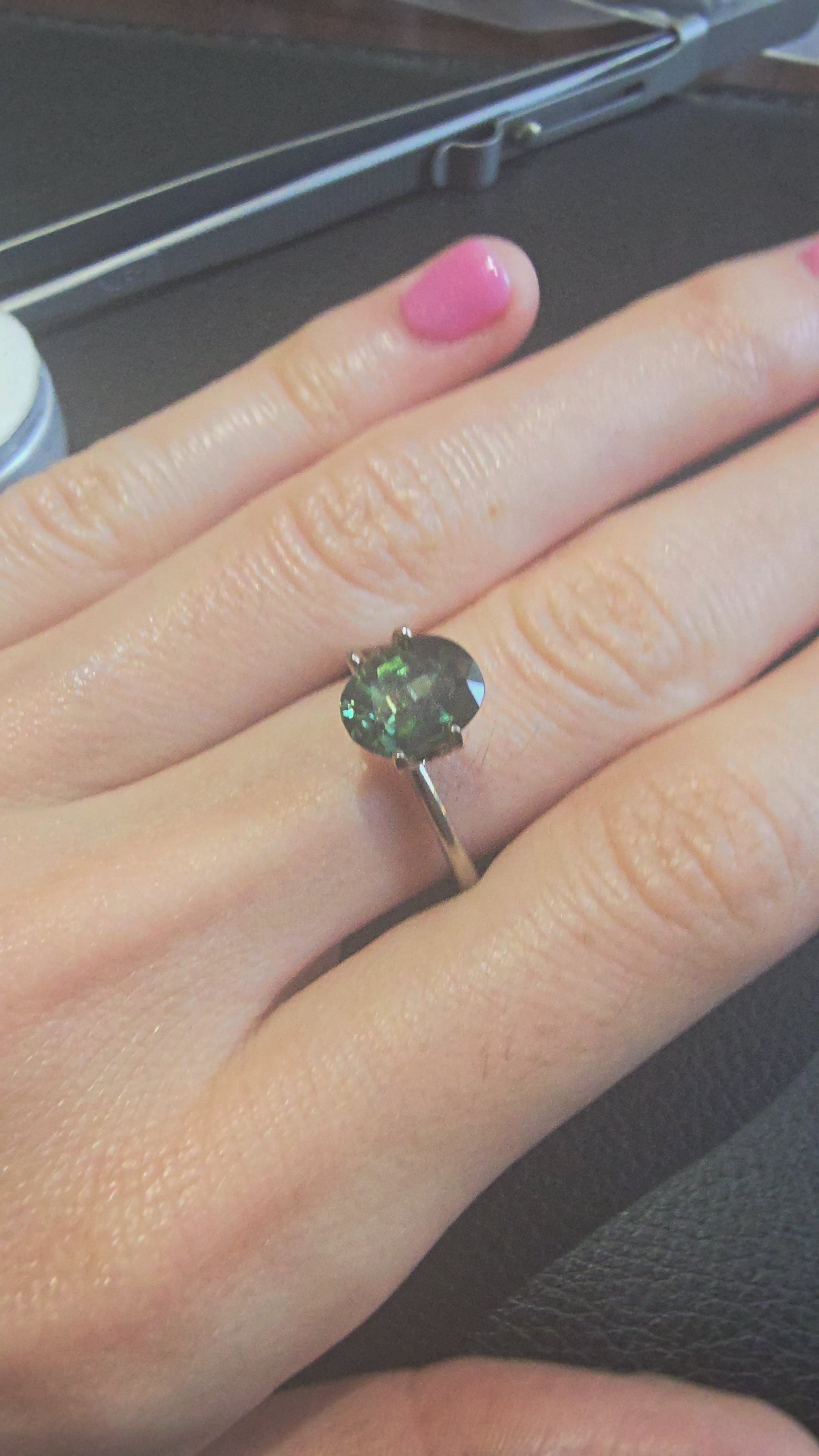 Teal Australian Sapphire 1.96ct Cushion — Ministry of Gems
