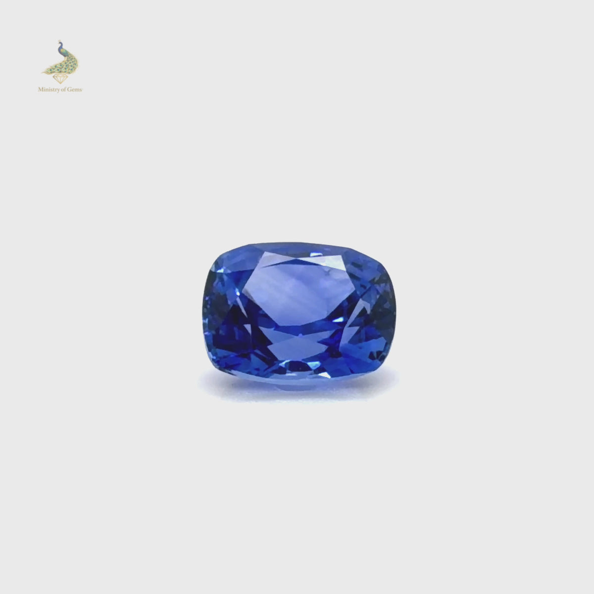 3.63ct Elongated Cushion Blue Ceylon Sapphire - Loose Stone