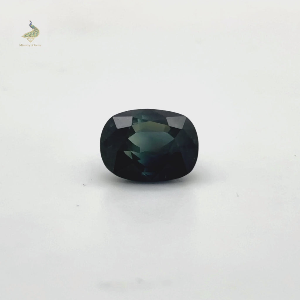 3.18ct Elongated Cushion Teal Blue