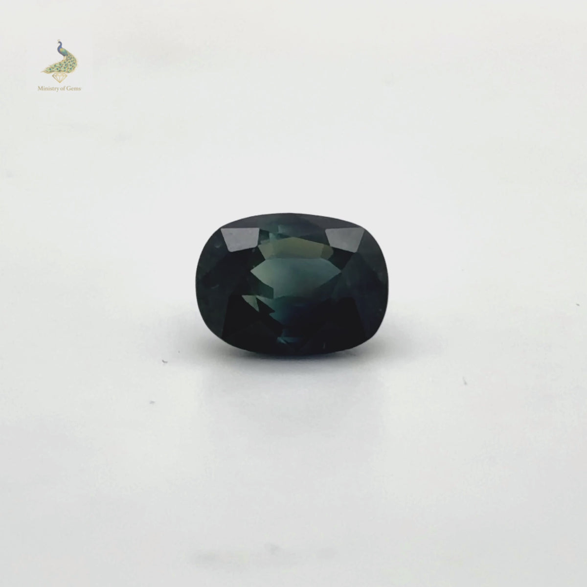 3.18ct Elongated Cushion Teal Blue