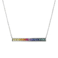 Rainbow Sapphire Bar Necklace - Ministry of Gems®NecklaceMinistry of Gems®