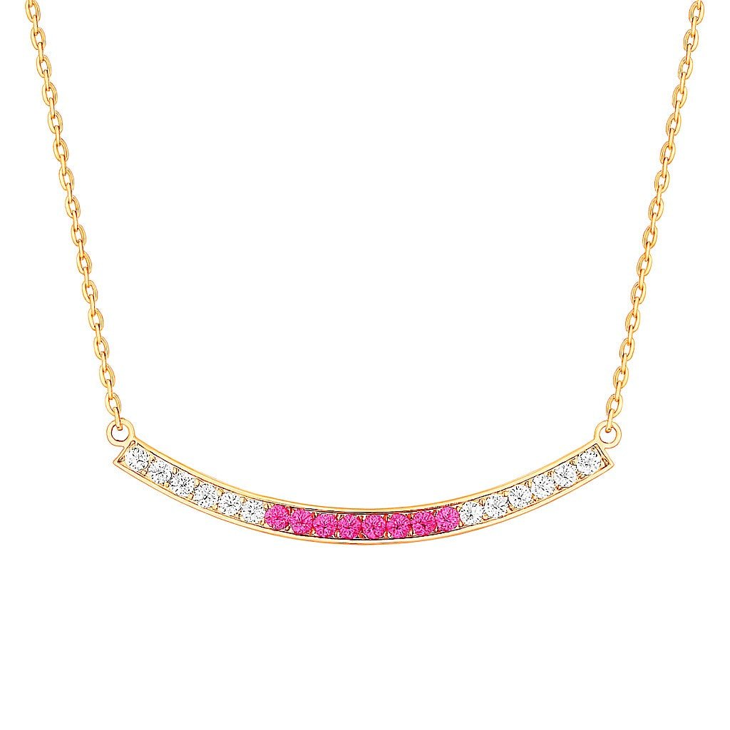 Rainbow Sapphire Curve Necklace - Ministry of Gems®NecklaceMinistry of Gems®
