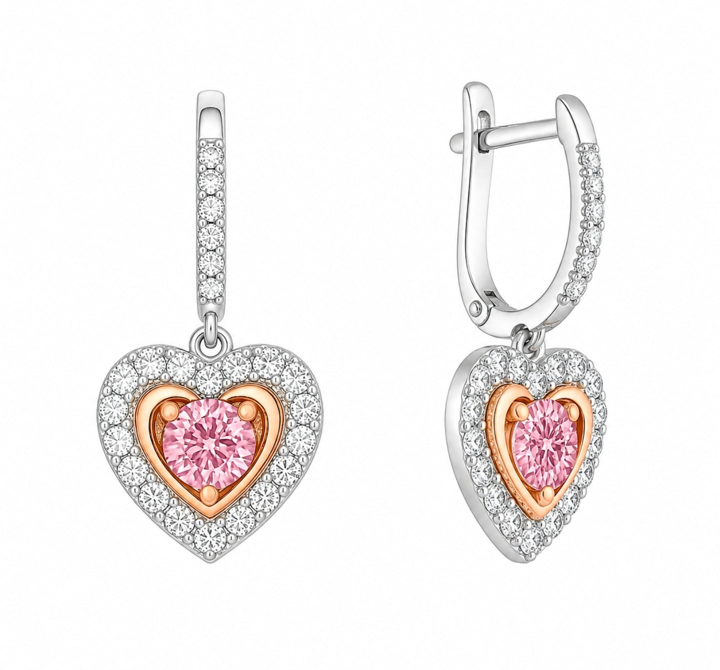 Pink Diamond Fantasy Earrings — Ministry of Gems exclusive design