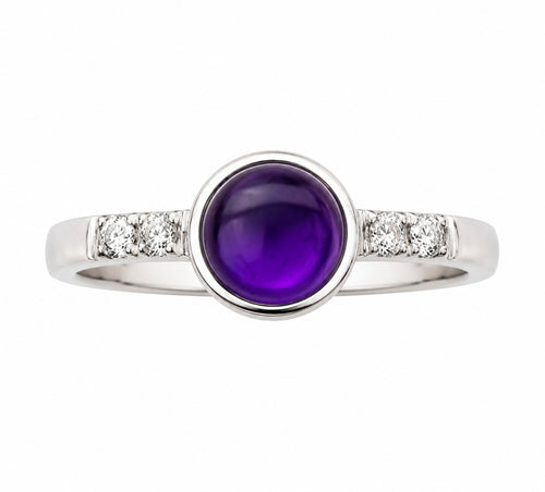 Amethyst Bezel Ring — Ministry of Gems