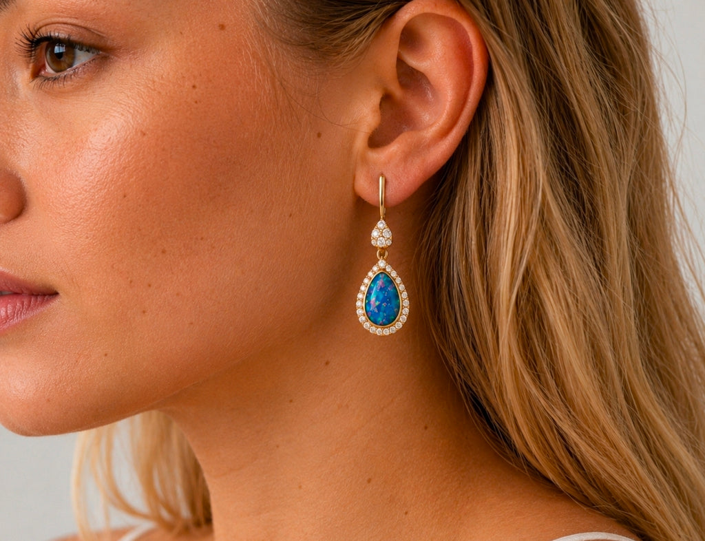 Sunrise Opal Earrings — Ministry of Gems exclusive design