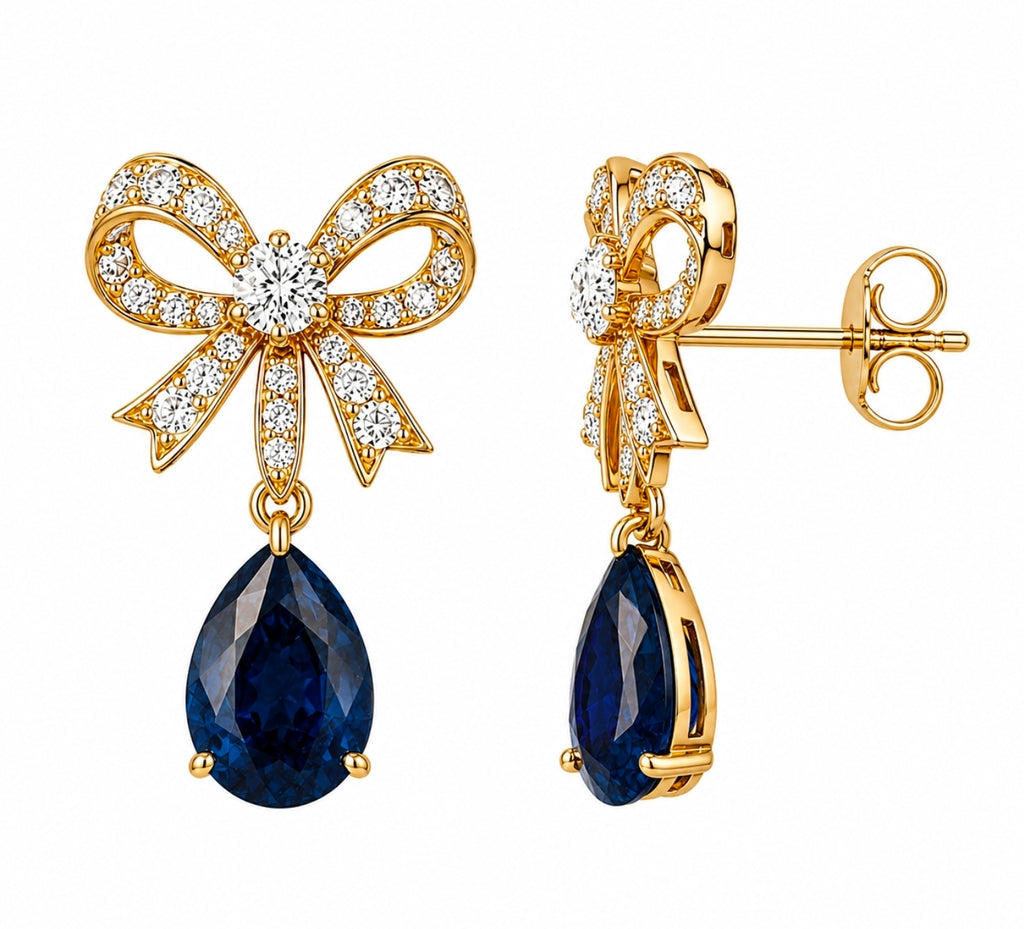 Empress Sapphire Tassel Earrings — Ministry of Gems exclusive design