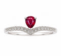 Ruby & Diamond Wishbone Ring — Ministry of Gems