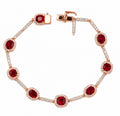 Scarlet — Ruby & Diamond Line Bracelet — Ministry of Gems