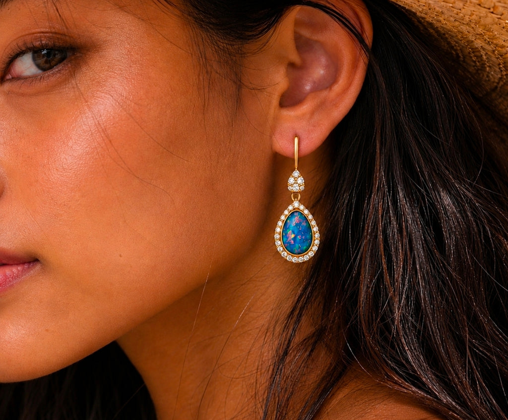 Sunrise Opal Earrings — Ministry of Gems exclusive design