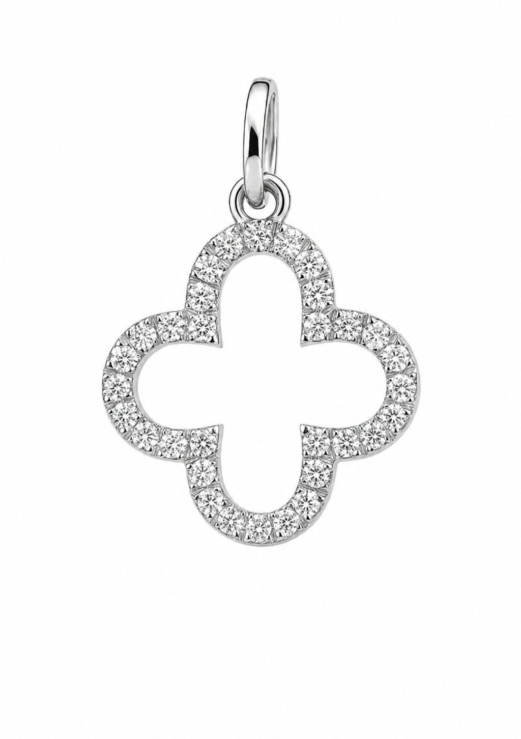 Clover — Diamond Quatrefoil Pendant — Ministry of Gems