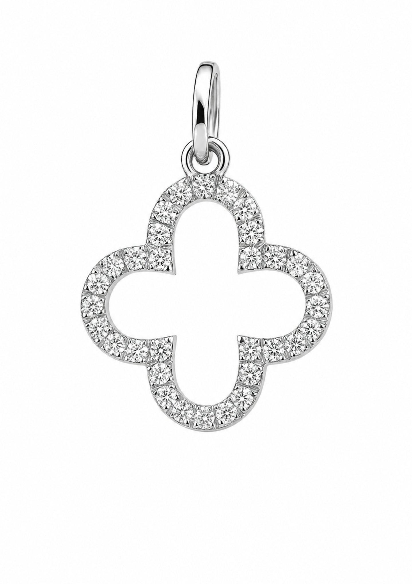 Clover — Diamond Quatrefoil Pendant — Ministry of Gems