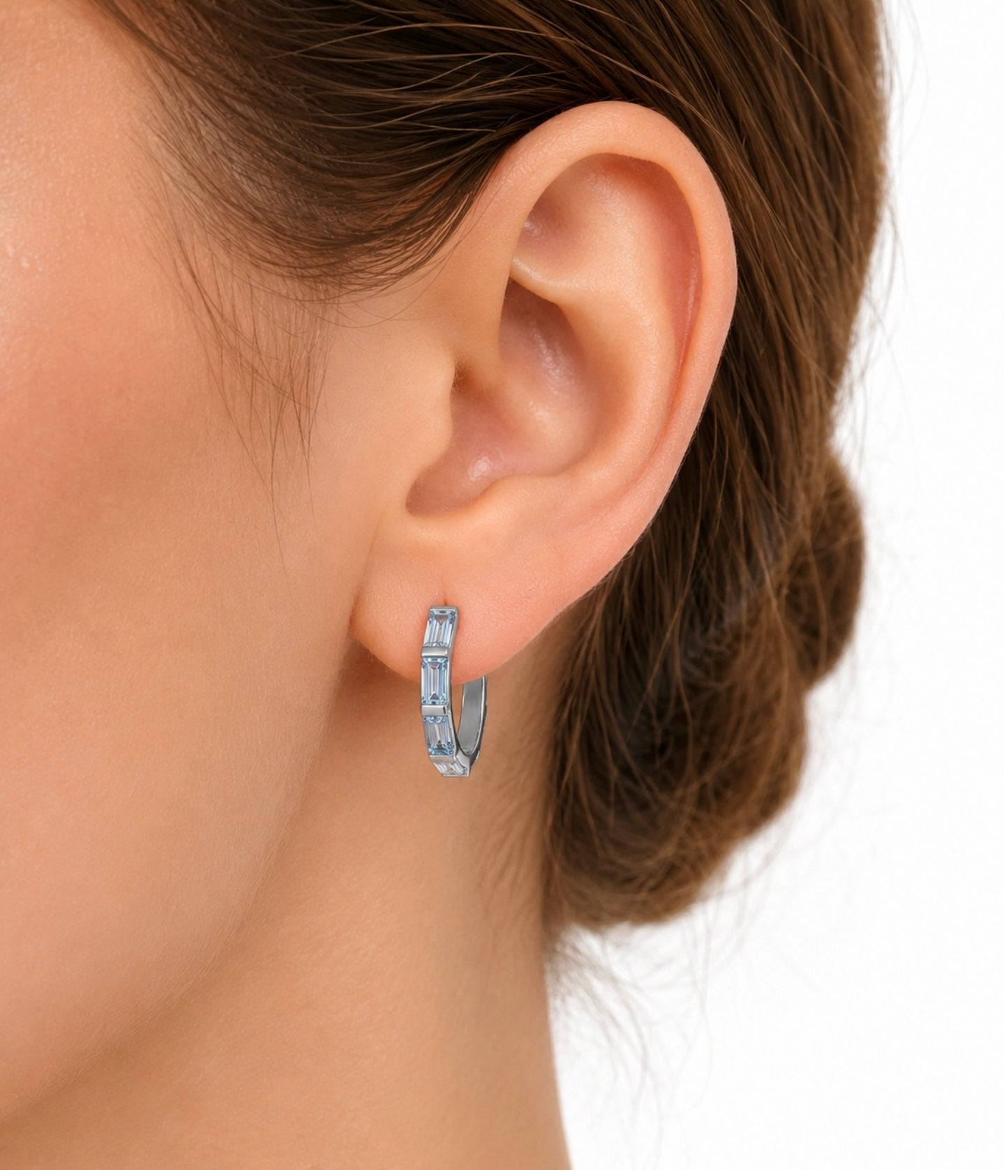 Claridad — Topaz Baguette Hoops — Ministry of Gems