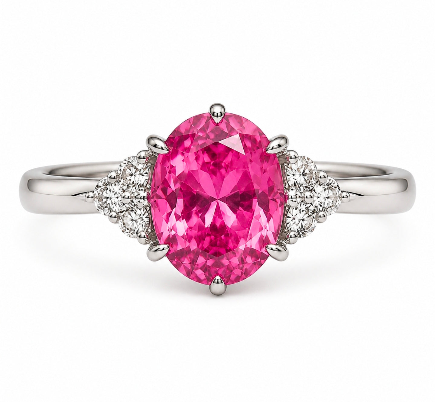 Clemence — Pink Spinel Trilogy Ring — Ministry of Gems