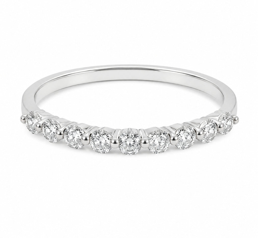 Diamond Half-Eternity Stacking Ring — Ministry of Gems