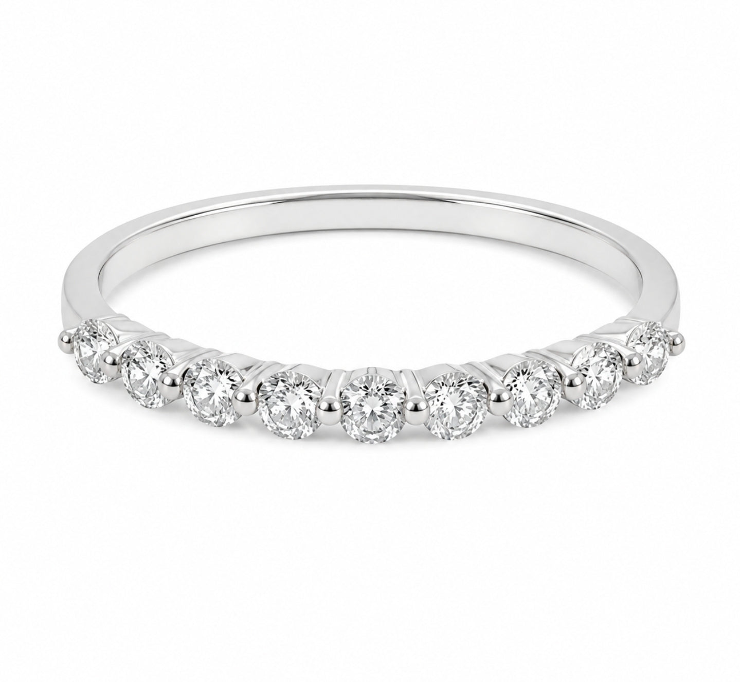 Diamond Half-Eternity Stacking Ring — Ministry of Gems