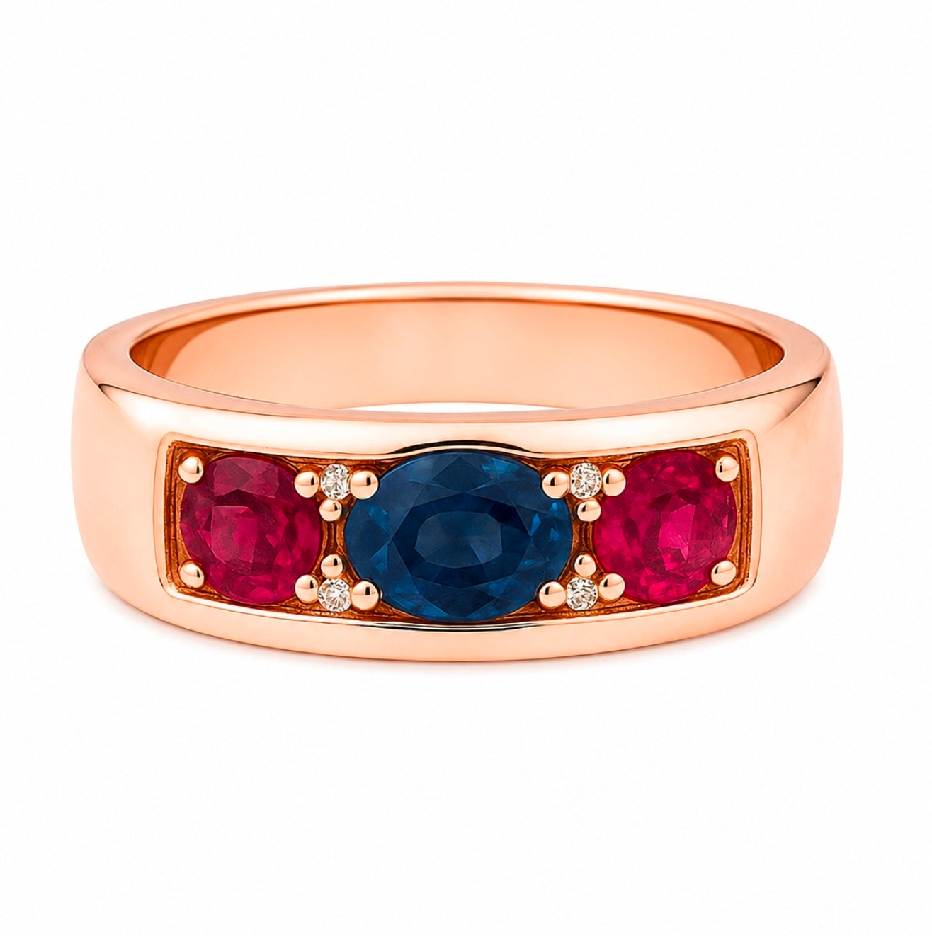 Florentine — Tourmalinté Sapphire & Ruby Band — Ministry of Gems