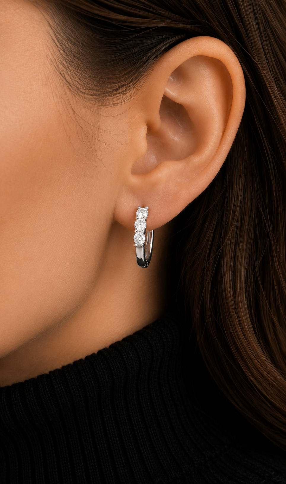 Lucente — Diamond Open-Circle Studs — Ministry of Gems
