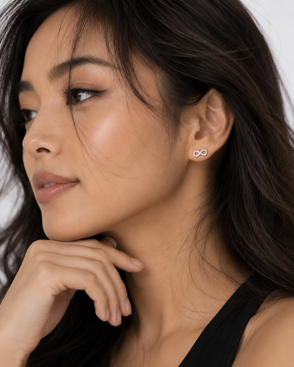 Whisper — Diamond Ribbon Studs — Ministry of Gems