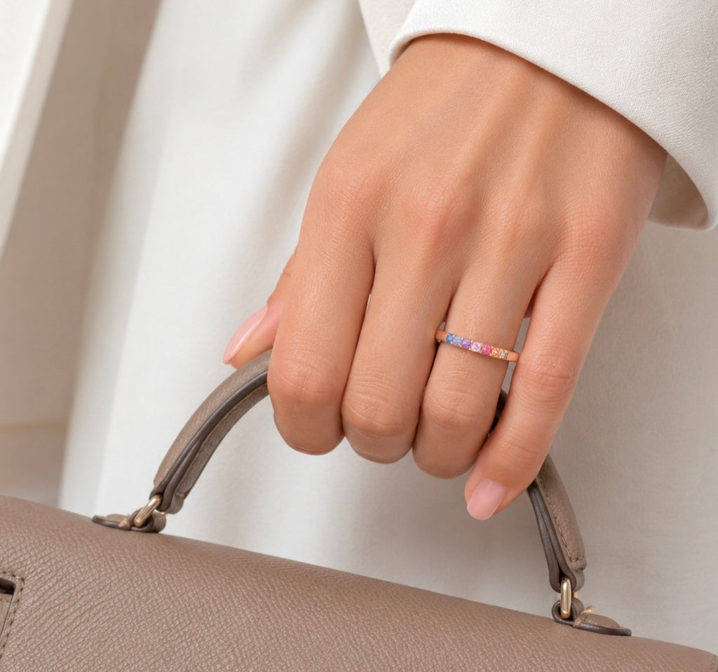 Pastel Sapphire Gradient Band — Ministry of Gems