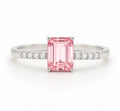 Pink Tourmaline Baguette Ring, White Gold — Ministry of Gems