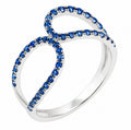 Sapphire Loop Crossover Ring — Ministry of Gems