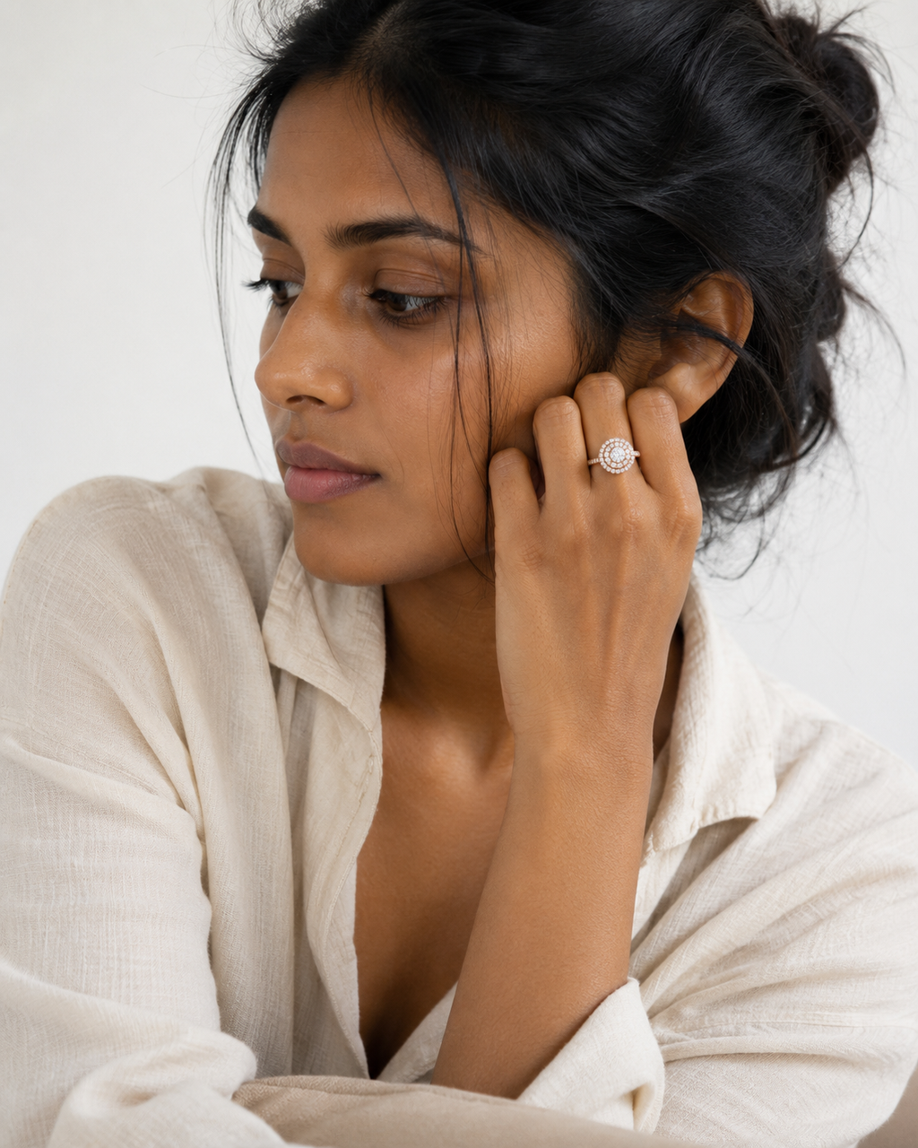 Orchid Diamond Gold Ring — Ministry of Gems