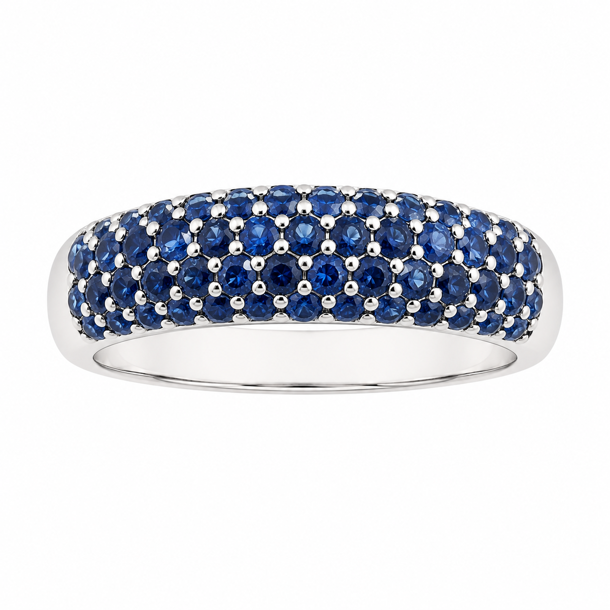Blue Horizon — Sapphire Pavé Dome Ring — Ministry of Gems