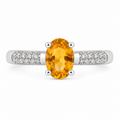 Citrine Pavé Crossover Ring — Ministry of Gems
