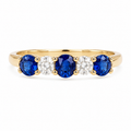 Camille Blue Sapphire Diamond Ring — Ministry of Gems