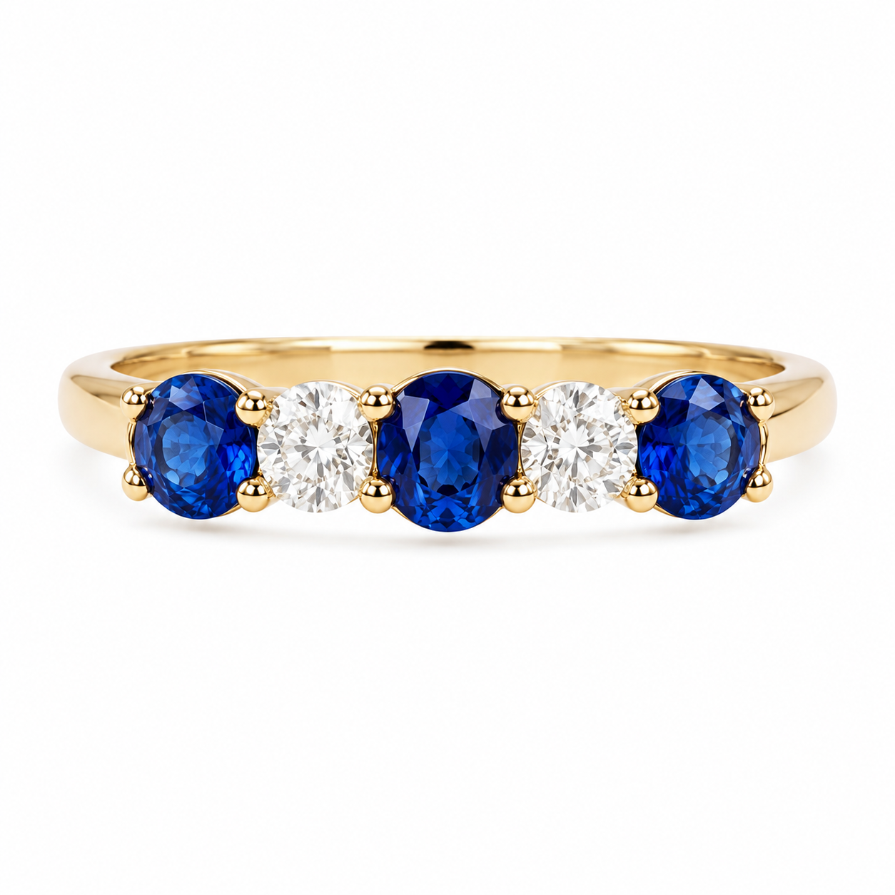 Camille Blue Sapphire Diamond Ring — Ministry of Gems