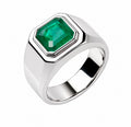 Gents' Emerald Bezel Signet — Ministry of Gems