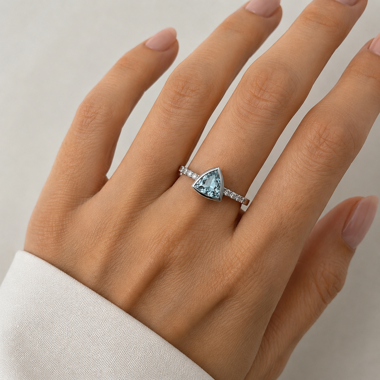 Trillion Topaz Bezel Ring — Ministry of Gems