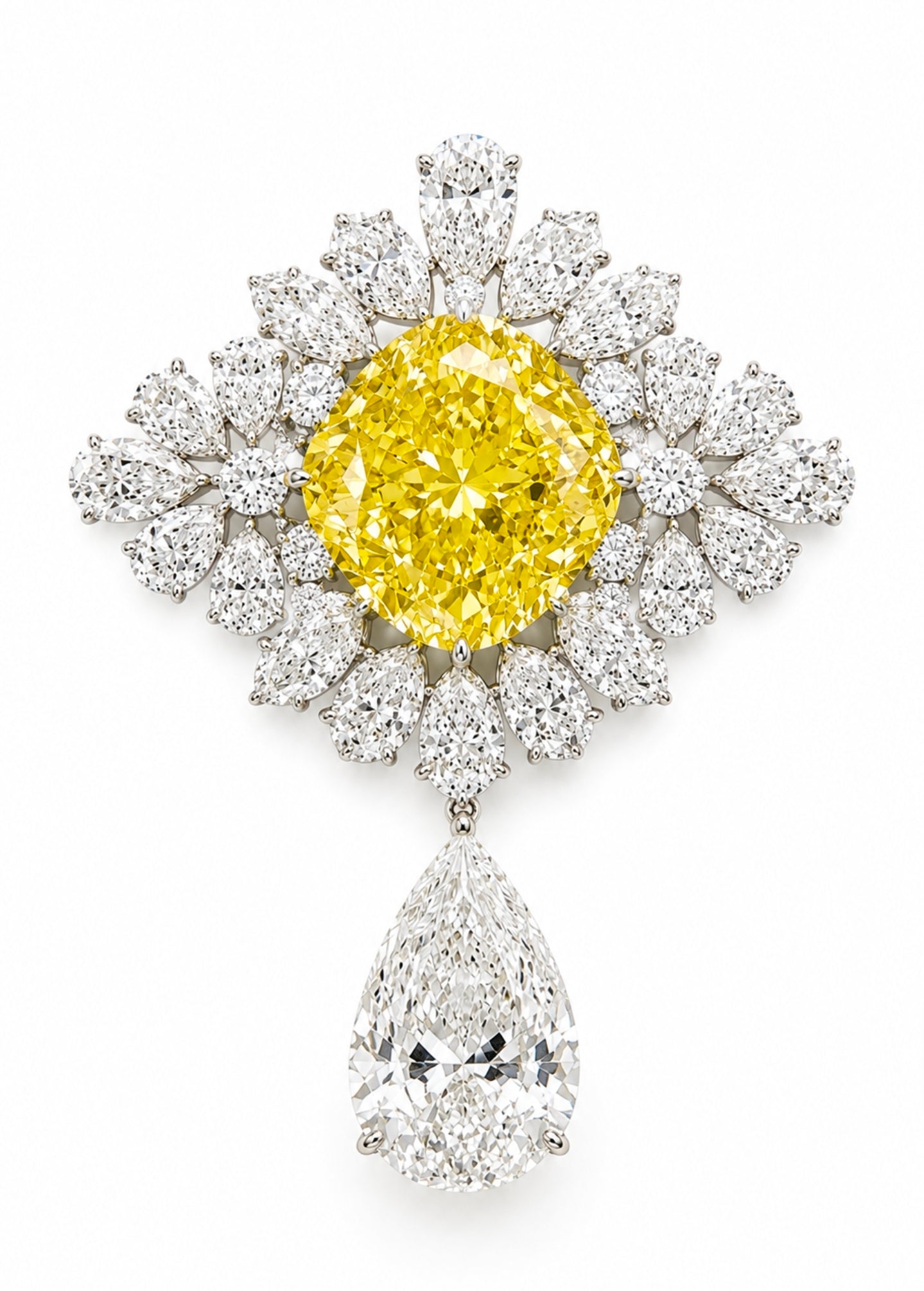 Yellow Diamond Brooch — Ministry of Gems exclusive design