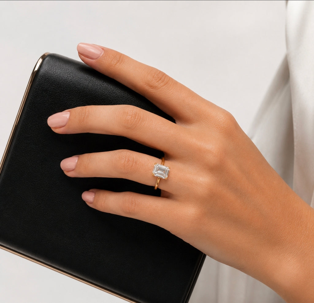 Emerald-Cut Solitaire Ring — Ministry of Gems