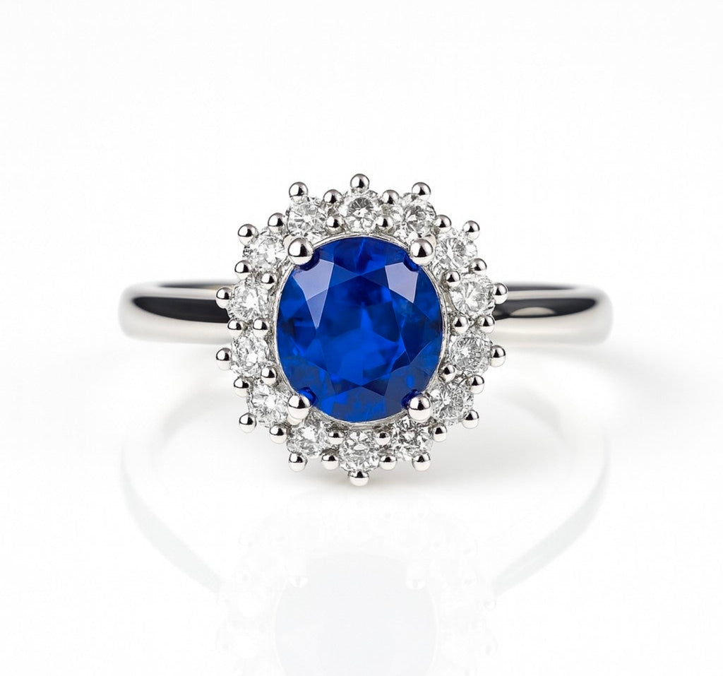 Glory — Sapphire Cluster Ring — Ministry of Gems