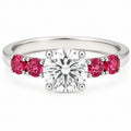 Classic Diamond Ring & Pink Sapphires — Ministry of Gems exclusive design