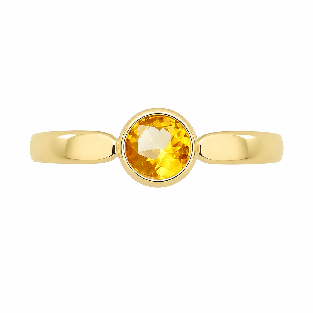 Yellow Sapphire Bezel Ring — Ministry of Gems
