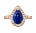 Princess Blue Sapphire Diamond Ring — Ministry of Gems