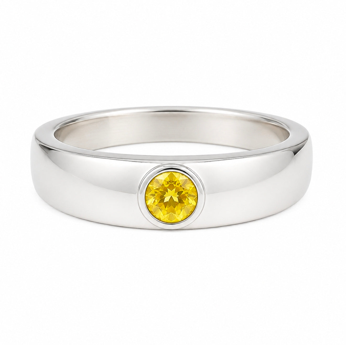 Yellow Sapphire Flush Band — Ministry of Gems