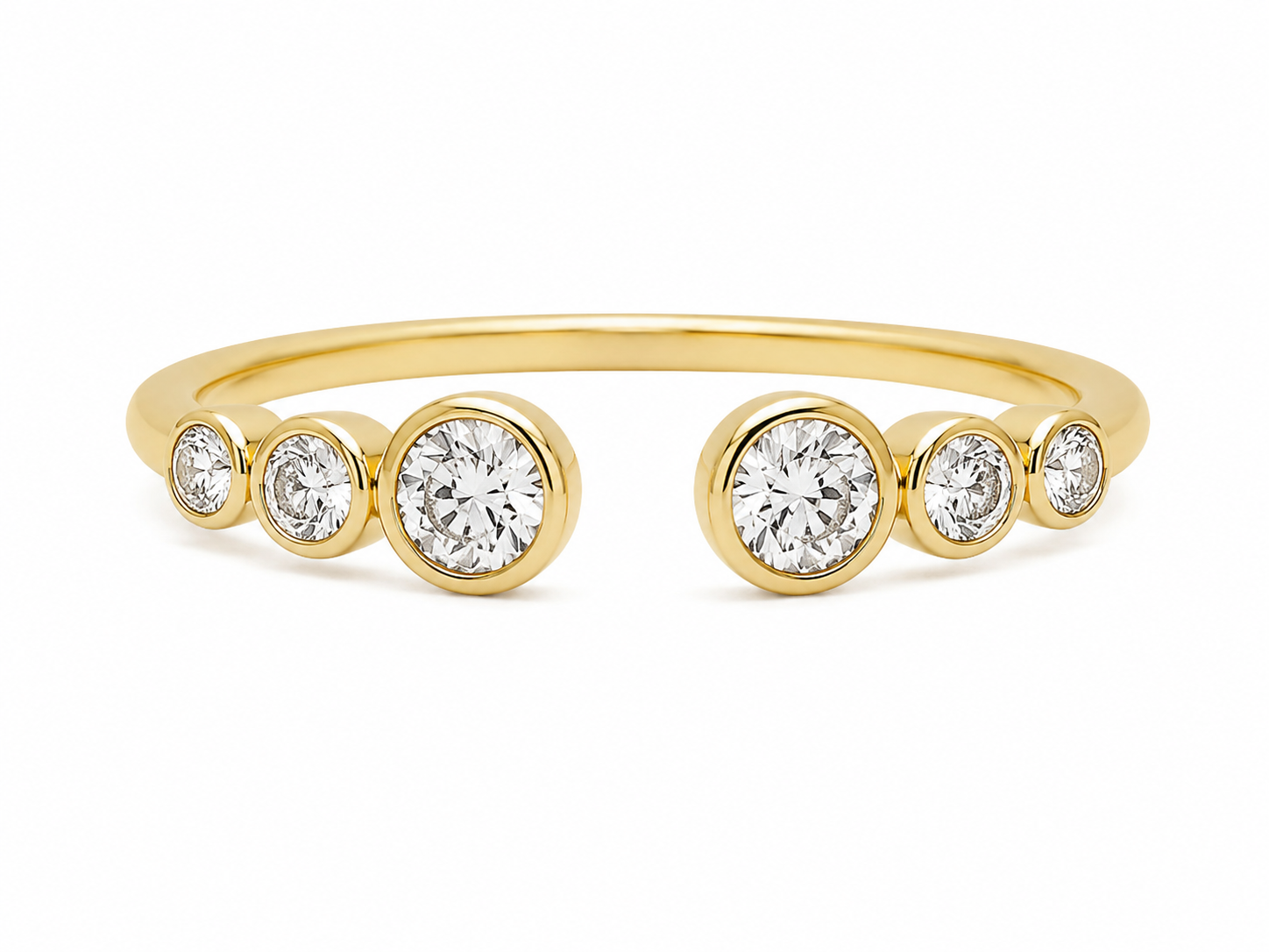 Solo — Open Bezel Trio Ring — Ministry of Gems