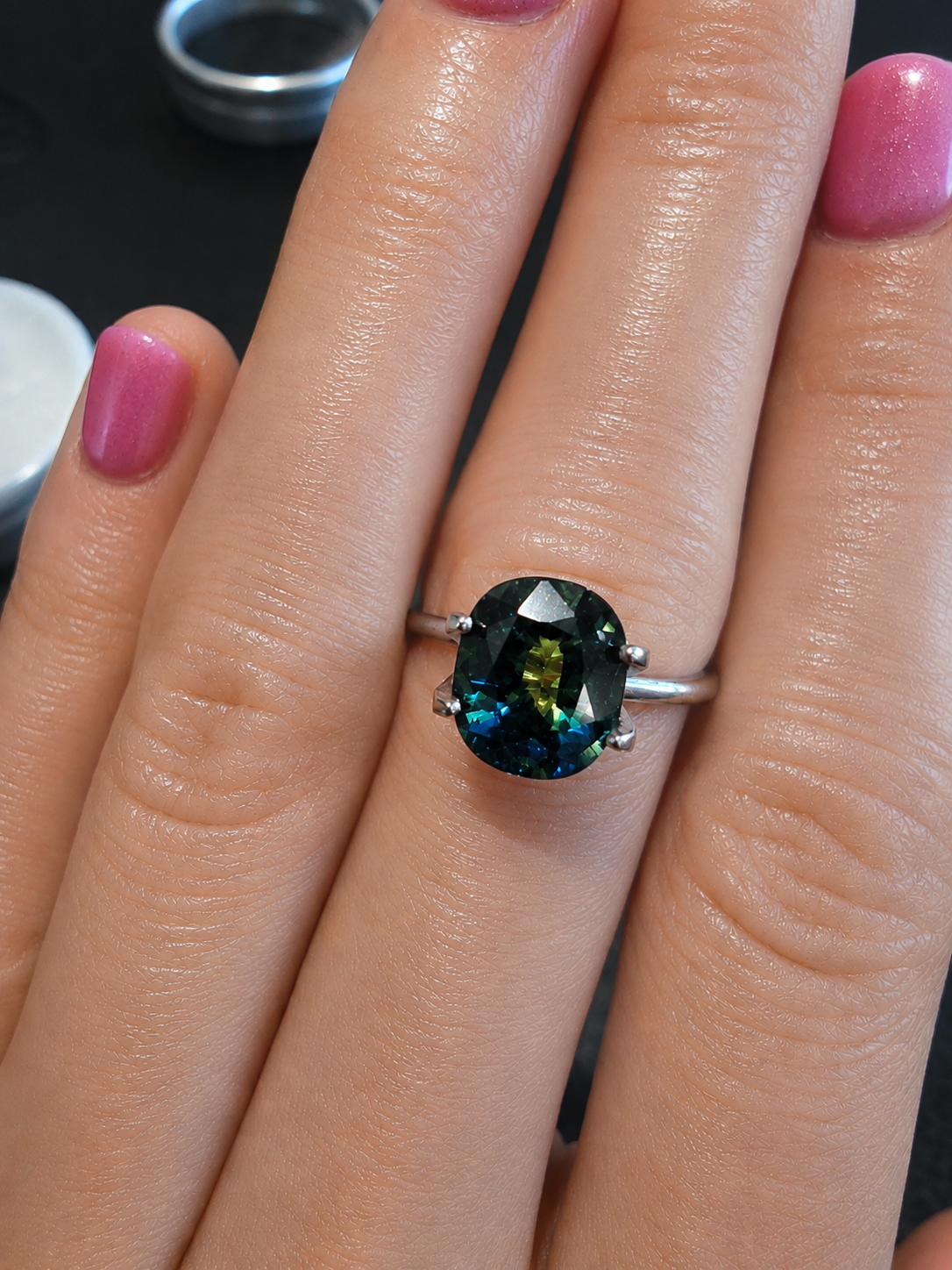 Blue-Yellow Parti Australian Sapphire 2.41ct Oval