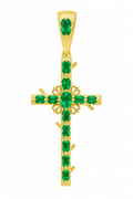 Emerald Vine Cross Pendant — Ministry of Gems