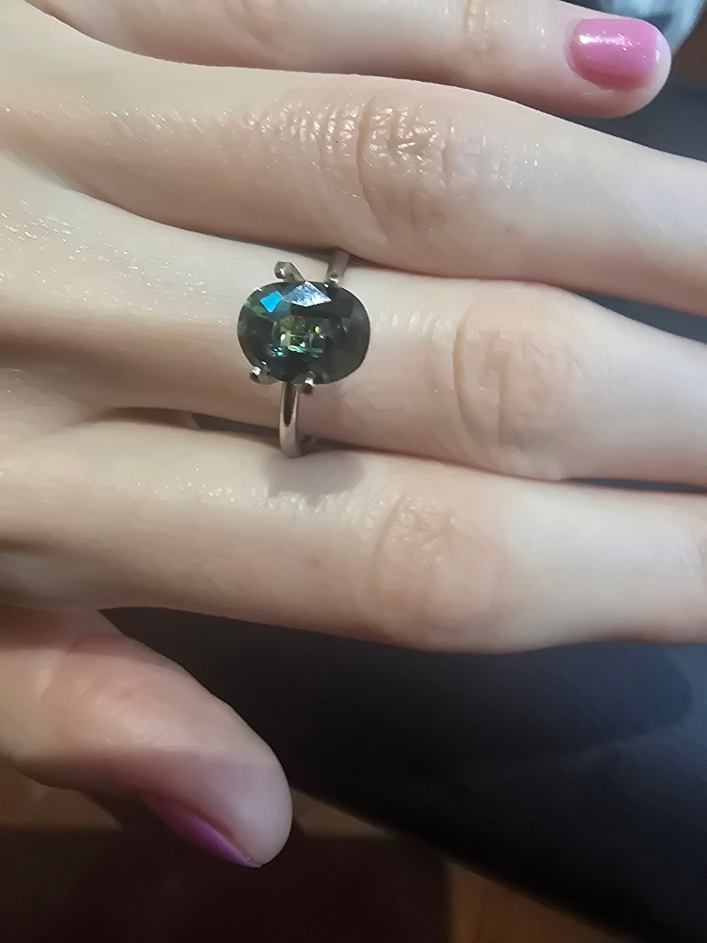 Teal Australian Sapphire 1.96ct Cushion