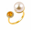 Pearl & Spessartite Toi et Moi Ring — Ministry of Gems