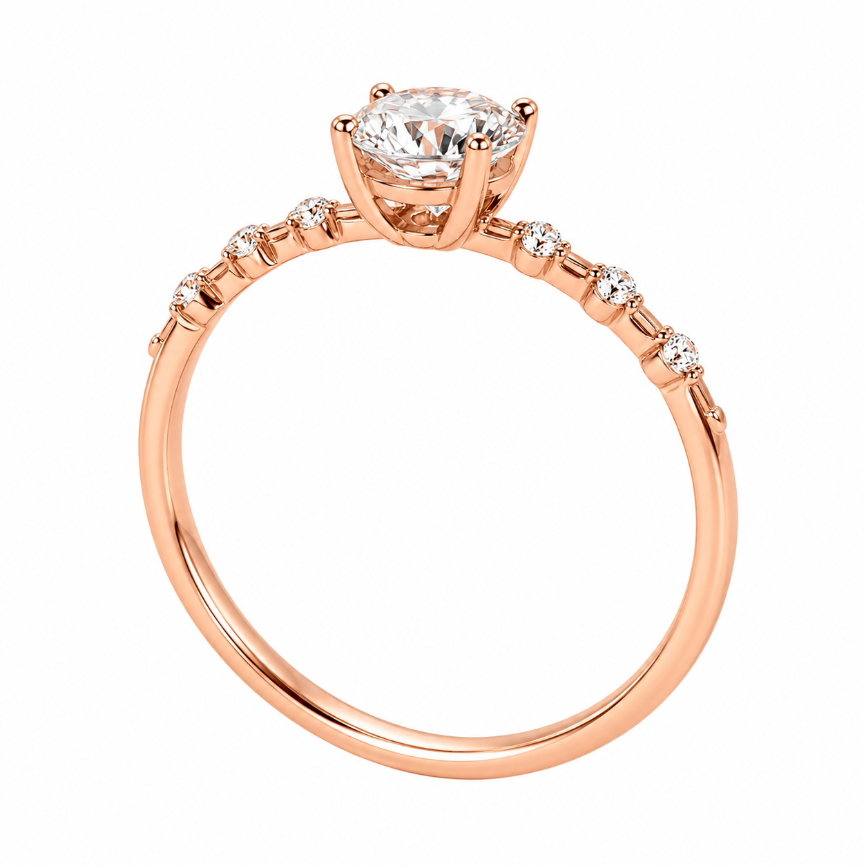 Autumn Drop Engagement Ring Rose Gold — Ministry of Gems exclusive design
