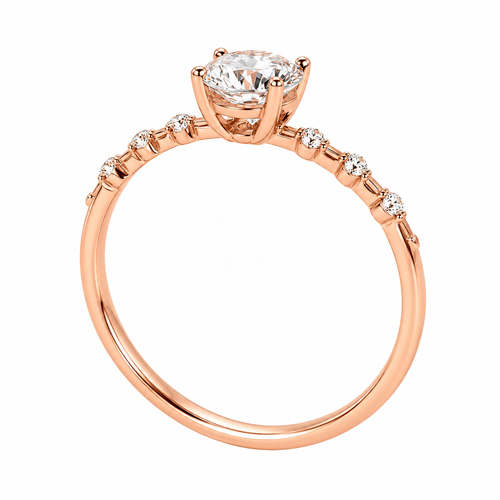 Autumn Drop Engagement Ring Rose Gold — Ministry of Gems exclusive design