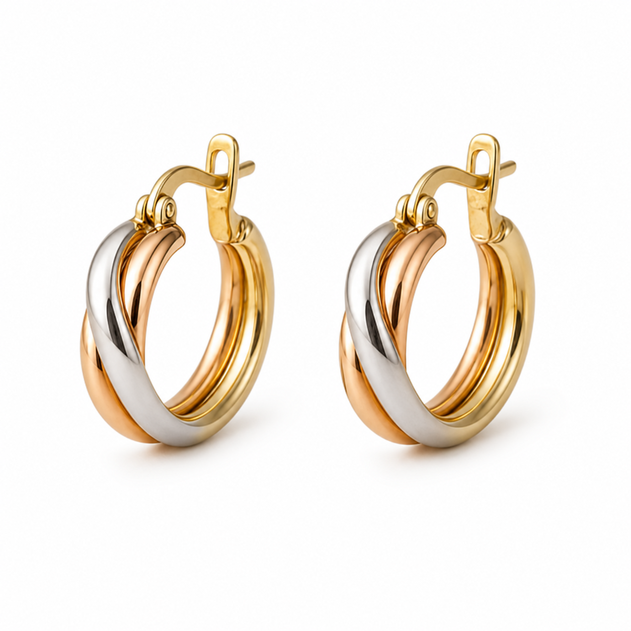 Three Gold Earrings — Ministry of Gems exclusive design