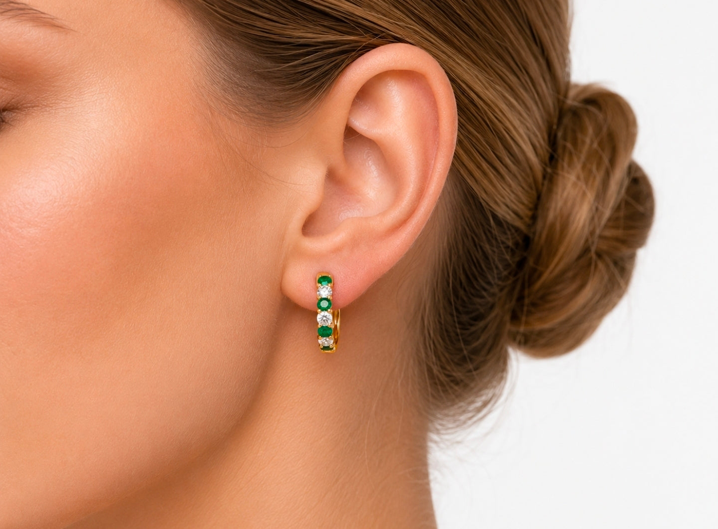 Emerald & Diamond Earrings — Ministry of Gems exclusive design